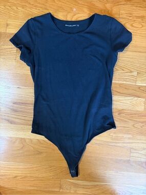 Abercrombie & Fitch Black Bodysuit - Size L